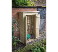 Forest Garden Tall Shiplap Garden Store, Garden Storage 1780 x 1080 x 550mm, Treated Timber Green Mixed Softwood