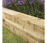 Forest Garden Timber Sleeper (W)2400mm (L)2.4M Pack Of 1