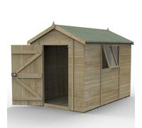 Forest Garden Timberdale T&G Pressure Treated 10x6 Apex Shed, Brown