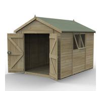 Timberdale Pressure Treated Apex Shed - Timber / 306.2cm / 331kg / 10x8 / Without Base / 2