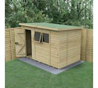 Forest Garden Timberdale 10X6 Pent Shed - 2 Window - 1 Opening - With Base