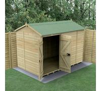 Forest Garden Timberdale 10X6 Reverse Apex Shed - Double Door - No Windows