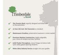 Forest Timberdale Double Door Apex Shed - 12 x 8ft