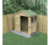 Forest Garden Timberdale 6X4 Apex Shed - 2 Windows - 2 Opening - With Base