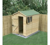 Forest Garden Timberdale 5x7 Apex Shed - 2 Windows - 1 Opening, Brown