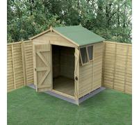 Forest Garden Timberdale 7X5 Apex Shed - Double Door - 2 Windows - 1 Opening - With Base