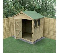 Forest Garden Timberdale 7X5 Apex Shed - Double Door - 2 Windows - 2 Opening - With Base