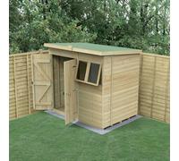 Forest Garden Timberdale 7X5 Pent Shed - Double Door - 2 Window - 2 Opening