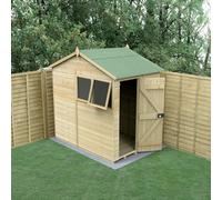 Forest Garden Timberdale 7X5 Reverse Apex Shed - 2 Window - 1 Opening - With Base