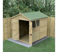 Forest Garden Timberdale 8X6 Apex Shed - Double Door - 2 Windows - 1 Opening