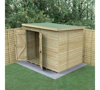 Forest Garden Timberdale 8X6 Pent Shed - Double Door - No Windows