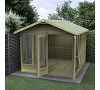 10' x 8' Forest Timberdale 25yr Guarantee Double Door Apex Summer House (3.32m x 2.69m)