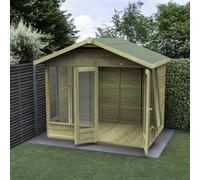 Forest Garden Timberdale Apex Summerhouse 8X6 Double Door - 4 Windows - 1 Opening