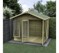 Forest Garden Timberdale Apex Summerhouse 8X6 Double Door - 4 Windows - 2 Opening