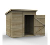 Forest Garden Timberdale Pent Shed - Single Door, 7ft x 5ft Windowless Wood Tongue and Groove