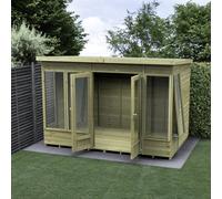 10' x 6' Forest Timberdale 25yr Guarantee Double Door Pent Summer House (3.07m x 2.02m)
