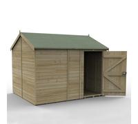 Forest Timberdale Reverse Apex Shed - Single Door, Windowless - 10ft x 8ft (Installed)
