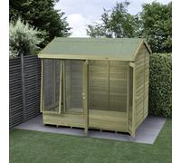 Forest Garden Timberdale Reverse Apex Summerhouse 8X6 Double Door - 4 Windows - 1 Opening