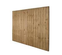 Forest Garden Traditional Closeboard Pressure Treated 5Ft Timber Fence Panel (W)1.83M (H)1.52M