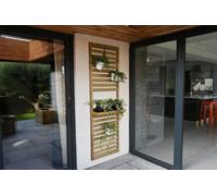 Forest Garden Wooden Slatted Wall Planter With 1 Shelf