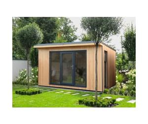 Forest Garden Xtend Insulated Garden Office with 1/4 Window including Installation - 4 x 3.42m