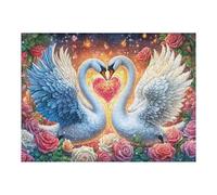 Forest Glow Phoenix 500 Piece Jigsaw Puzzle for All Ages Swan Heart Bloom Jigsaw Thoughtful Graduation Gift Family Activity Colourful Design Home Decor Accent 500 PCS