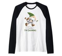 Forest Gnoming Enthusiast Mossy Mushroom Cottagecore Humor Raglan Baseball Tee