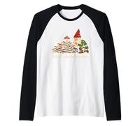 Forest Gnoming Enthusiast Mossy Mushroom Cottagecore Humor Raglan Baseball Tee