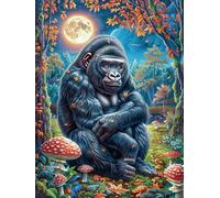 Forest Gorilla 1000 Piece Pack Classic Jigsaw Puzzle Animal Pets Couple Puzzle Partners Ultra Difficult Wall Decor Easter New Year Creativity & Gift Giving 1000 PCS