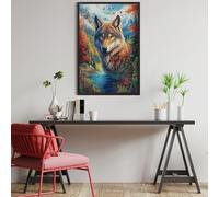 Forest Gray Wolf 1000 Piece Jigsaw Puzzle for Adults Animals And Plants Weekend Hobby Creative Challenge No Duplicate Pieces Ideal Retirement Gift 1000 PCS