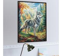 Forest Gray Wolf 1000 Piece Jigsaw Puzzle for All Ages Animals Plants Jigsaw Parent Child Quality Time Vibrant Puzzle Ideal Festival Gift Stylish Home Decor 1000 PCS
