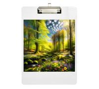 Forest Green Clipboard Acrylics Decorative Clipboard Wordpad Clipboards Standard Size with Low Profile Metal Clip for Teacher Student Lawyer Nurse 12.5 x 9 Inches