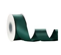 Forest Green Double Face Satin Ribbon, 1-1/2 inch x 25 Yard (38mm x 23 Meters) Solid Satin Ribbon for Gift Wrapping, Wedding Decoration, Flower Bouquet, Christmas Decor, Bows Making