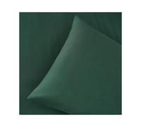 (Forest Green, Double) OHS Plain Dyed Duvet Cover Quilt Bedding Set With Pillowcase Single Double King Size