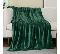 Forest Green Flannel Fleece Throw Blanket Throw Size(50 by 60 Inches),Green Throw Blanket for Couch Sofa Bed 280GSM,Super Soft Plush Cozy and Lightweight Warm Bed Blanket for All Season