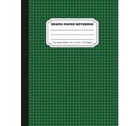 Forest Green Graph Paper Notebook: Quad Ruled 4x4 Grid | 110 Pages | Large 8.5 x 11 Notebook for Math, School, Art & Design Projects