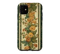 Forest Green Yellow Floral Botanical Vintage Victorian Fall Case for iPhone 11