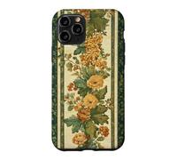 Forest Green Yellow Floral Botanical Vintage Victorian Fall Case for iPhone 11 Pro