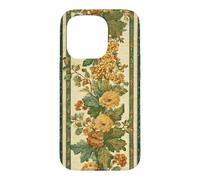Forest Green Yellow Floral Botanical Vintage Victorian Fall Case for iPhone 15 Pro
