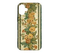 Forest Green Yellow Floral Botanical Vintage Victorian Fall Case for iPhone 16 Plus
