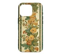 Forest Green Yellow Floral Botanical Vintage Victorian Fall Case for iPhone 16 Pro