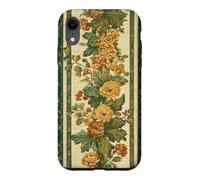 Forest Green Yellow Floral Botanical Vintage Victorian Fall Case for iPhone XR
