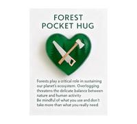 Forest Heart-Shaped Pocket Hug, Heart-Shaped Pocket Hug for Protecting Nature, Suitable As A Gift for Close Friends, Colleagues, Family and People Who Love The Natural Environment