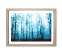 Forest In Frankfurt Germany Painting Modern Art Framed Wall Art Print, Ready to Hang Picture for Living Room Bedroom Home Office Décor, Oak A3 (46 x 34 cm)