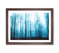 Forest In Frankfurt Germany Painting Modern Art Framed Wall Art Print, Ready to Hang Picture for Living Room Bedroom Home Office Décor, Walnut A4 (34 x 25 cm)