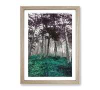 Forest In Russia Modern Framed Print | A3 Oak Framed Wall Art | Ready to Hang | Modern Landscape Picture | Living Room Bedroom Lounge Office