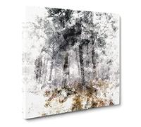 Forest in Russia Watercolour Canvas Print | Gallery Wrapped 30mm Frame Wall Art | 14x14 inches | Ready to Hang | Modern Landscape Picture | Living Room Bedroom Lounge Office