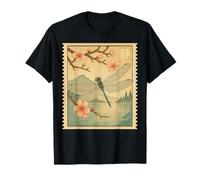 Forest Insect Wildlife Floral Japanese Mt. Fuji Dragonfly T-Shirt