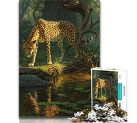 Forest Jungle Deer Cheetah 1000 Piece Jigsaw Puzzles for Adults & Teens,Decompressing Intellectual Educational Toy Birthday Present,Gifts,Wall Art (50x75cm)