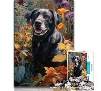 Forest Labrador Jigsaw Puzzles for Teenagers 1000,Toys Educational Games Stress Relieving Suitable for Desktop Decoration (38x26cm)